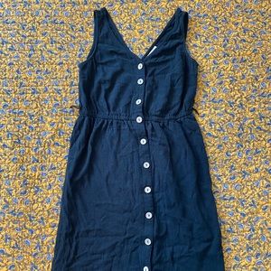 Universal thread black button up dress